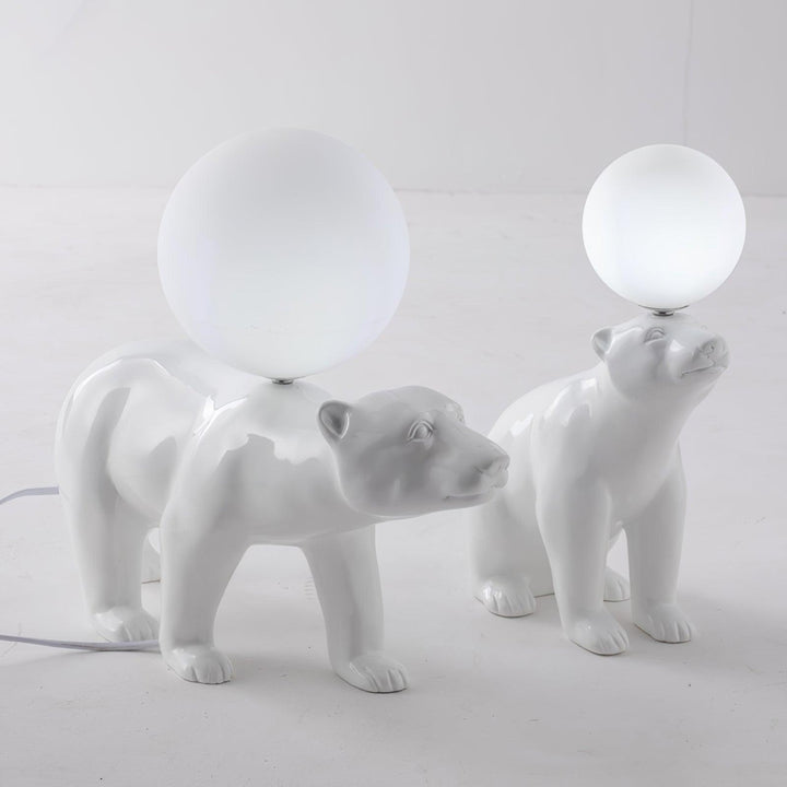 WHITE Bear Table Lamp