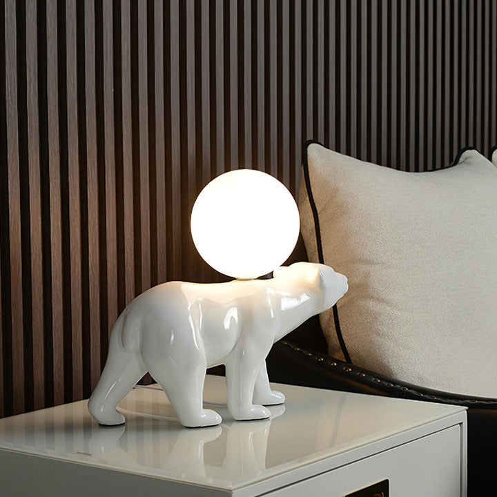 WHITE Bear Table Lamp