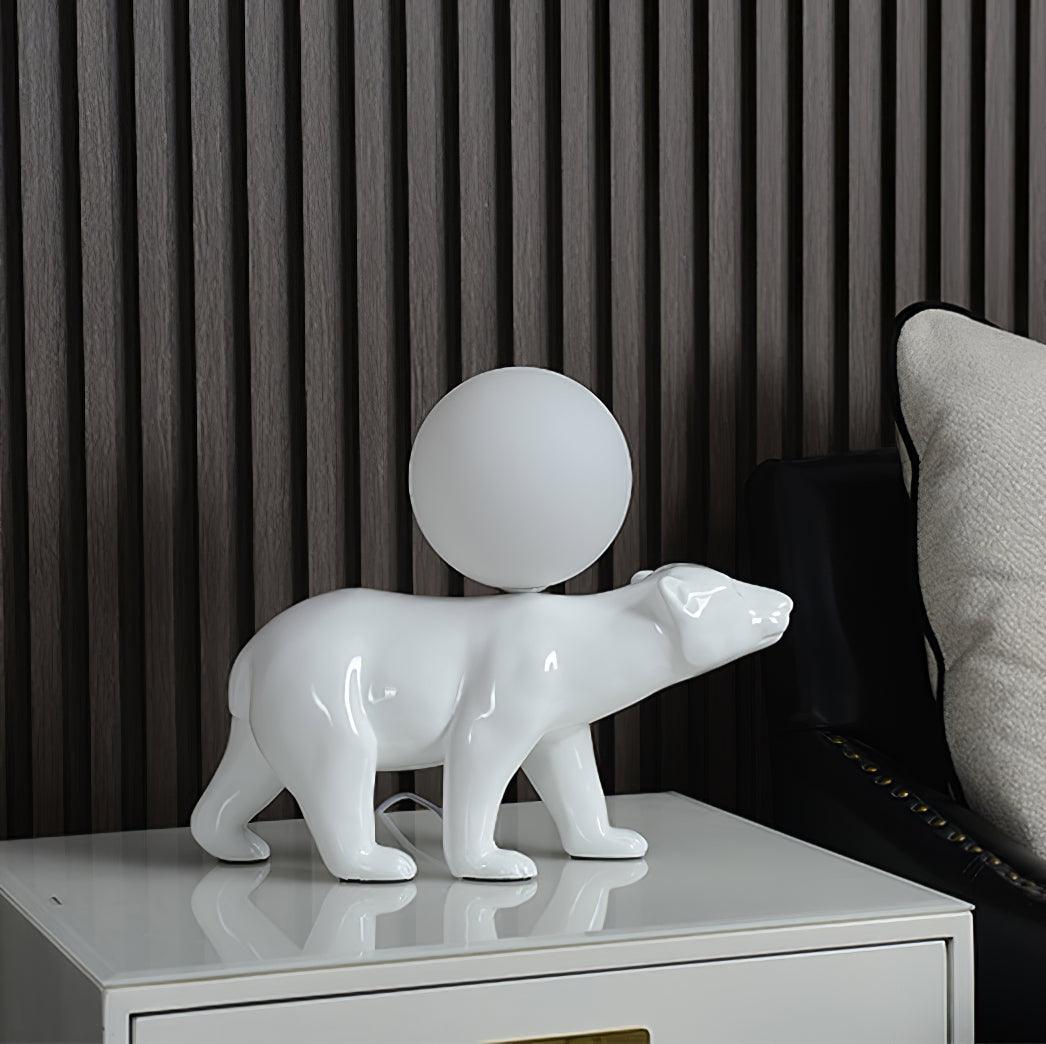WHITE Bear Table Lamp
