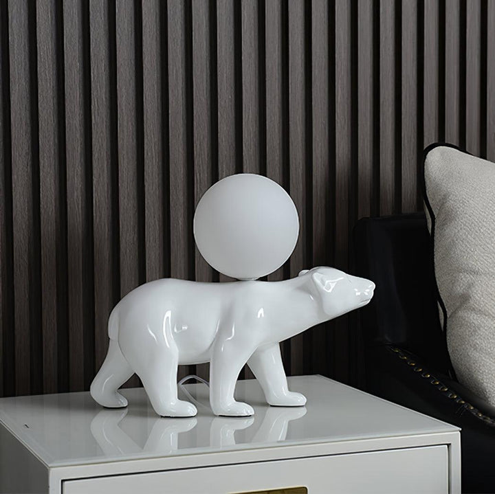 WHITE Bear Table Lamp