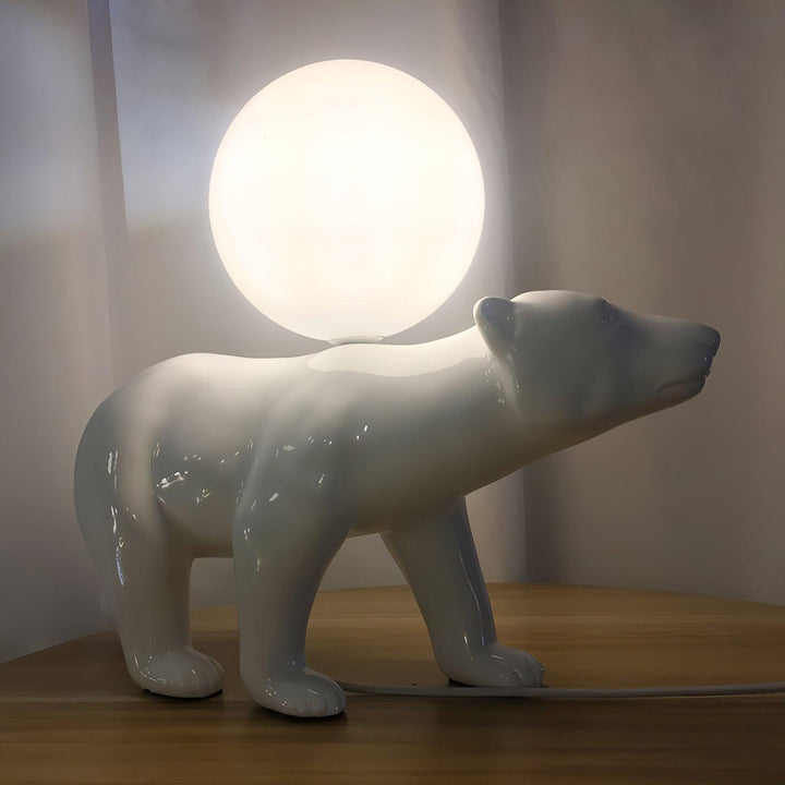 WHITE Bear Table Lamp