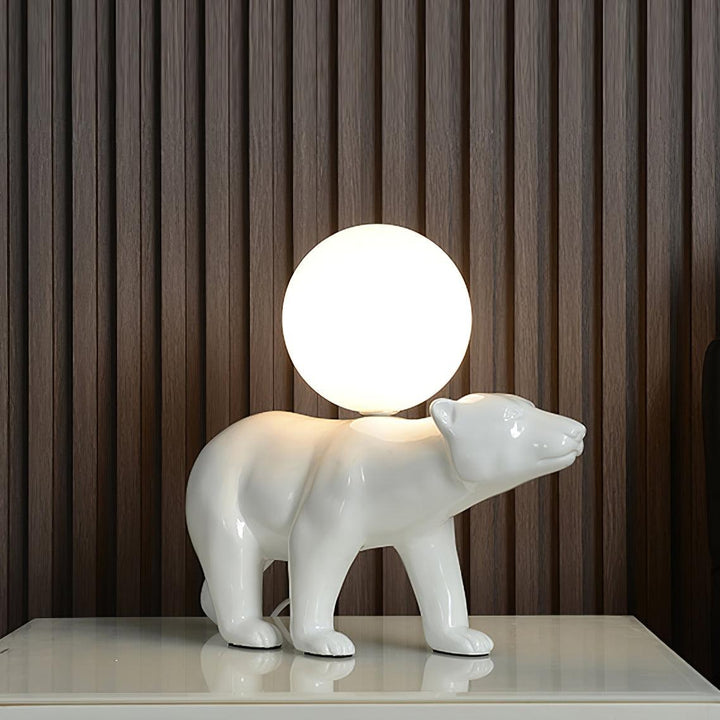 WHITE Bear Table Lamp
