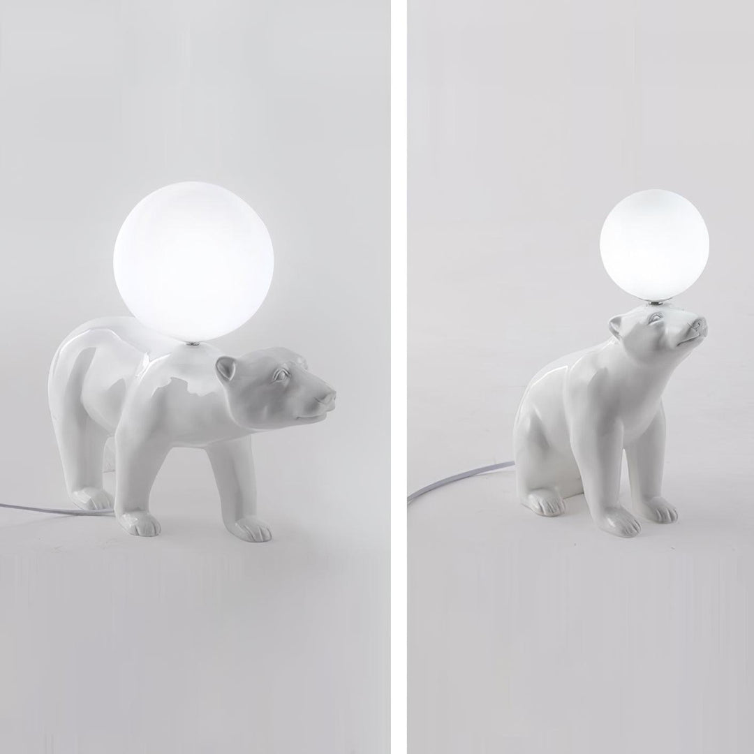 WHITE Bear Table Lamp