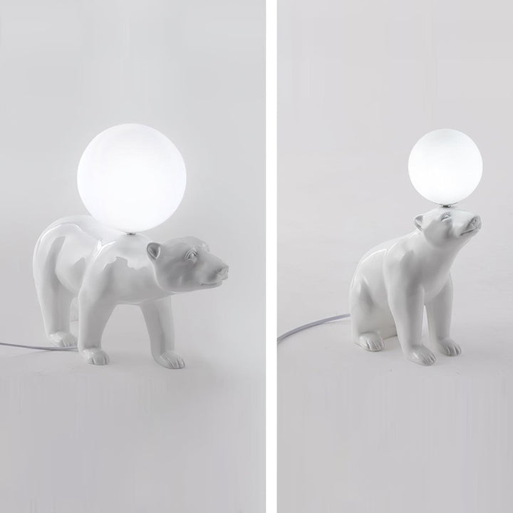 WHITE Bear Table Lamp
