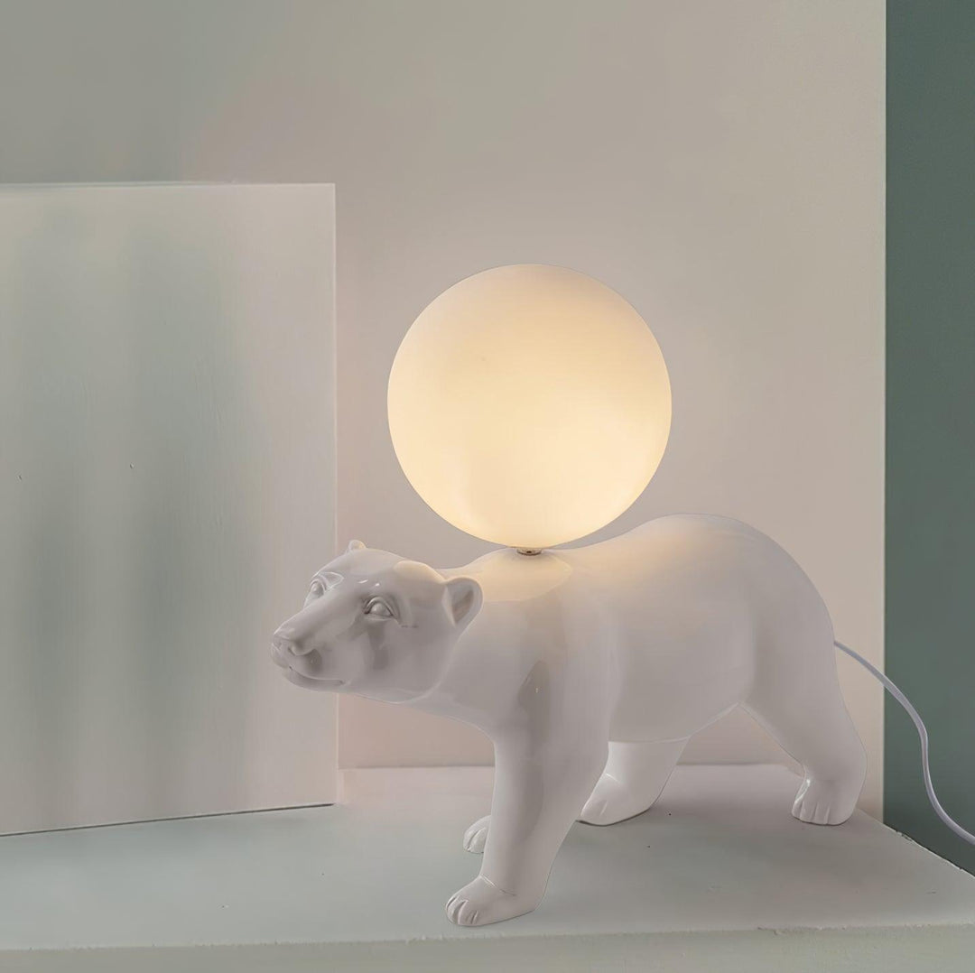 WHITE Bear Table Lamp