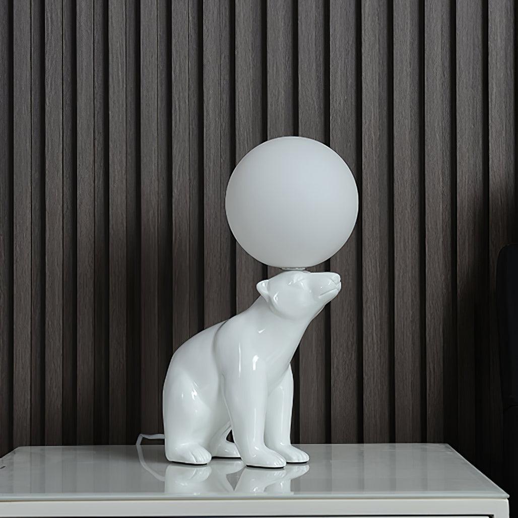 WHITE Bear Table Lamp