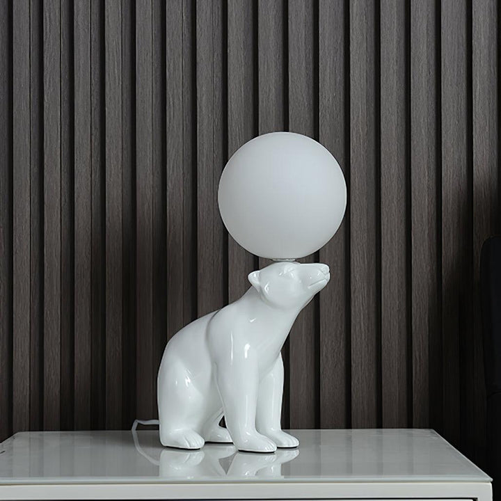 WHITE Bear Table Lamp