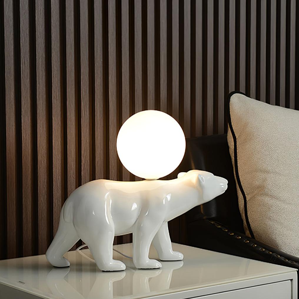 WHITE Bear Table Lamp