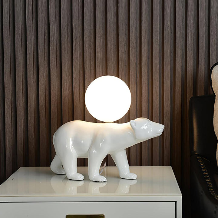WHITE Bear Table Lamp