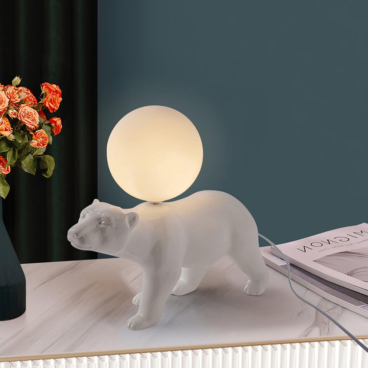 WHITE Bear Table Lamp