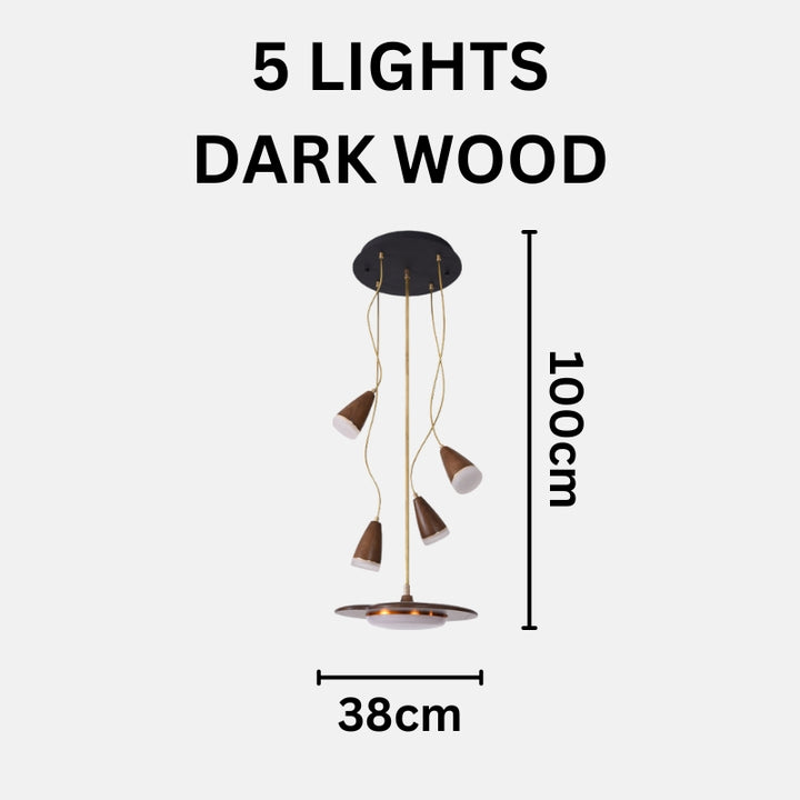 RAELLE Wooden Kitchen Island Pendant Light