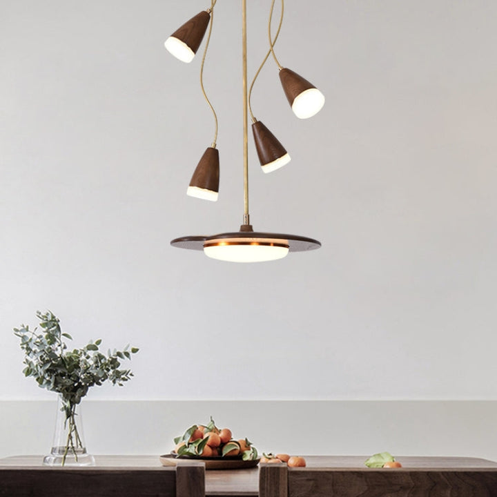 RAELLE Wooden Kitchen Island Pendant Light