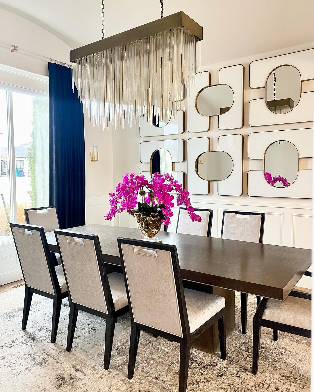 RAINY Long Modern Chandeliers for High Ceilings19