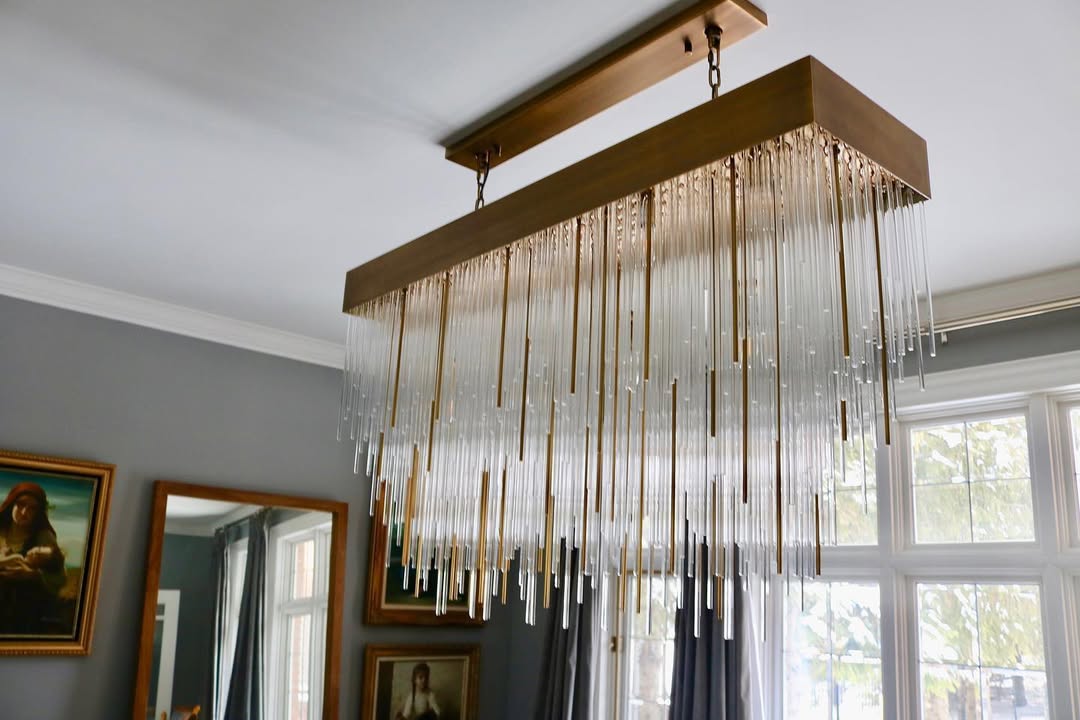 RAINY Long Modern Chandeliers for High Ceilings17