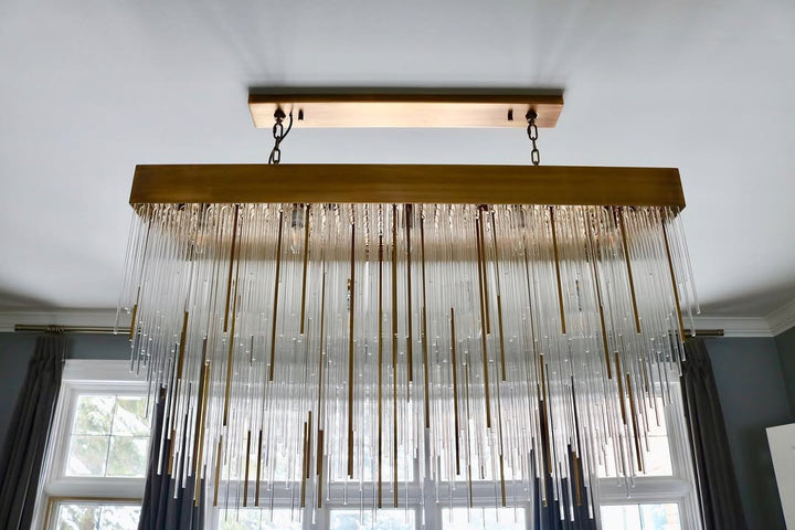 RAINY Long Modern Chandeliers for High Ceilings19