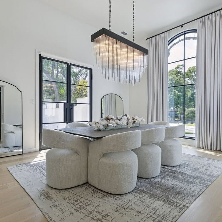 RAINY Long Modern Chandeliers for High Ceilings20