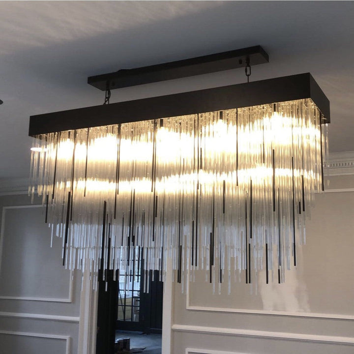 RAINY Long Modern Chandeliers for High Ceilings4