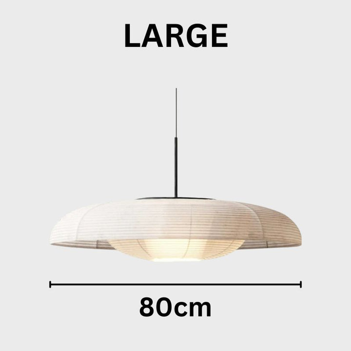 RAYA Minimalist Fabric White Hanging Pendant Light Fixture for Dining Rooms