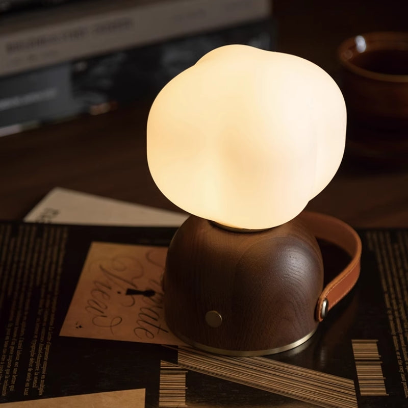 RIA Wood LED Portable Table Lamp