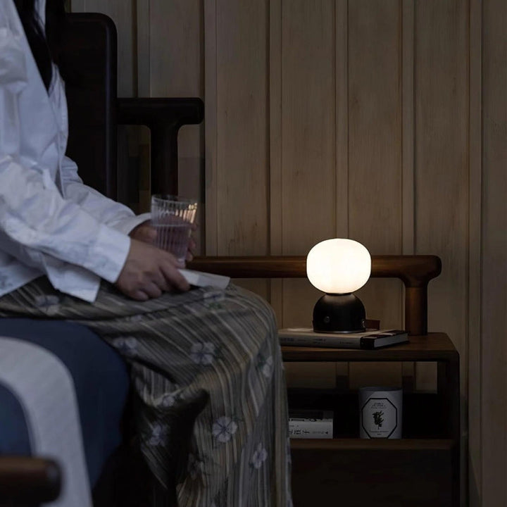 RIA Wood LED Portable Table Lamp