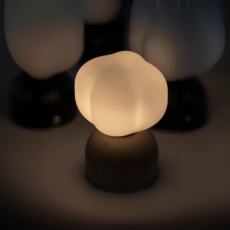 RIA Wood LED Portable Table Lamp