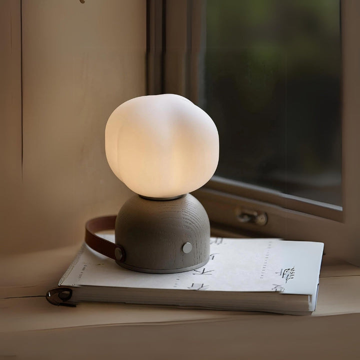 RIA Wood LED Portable Table Lamp