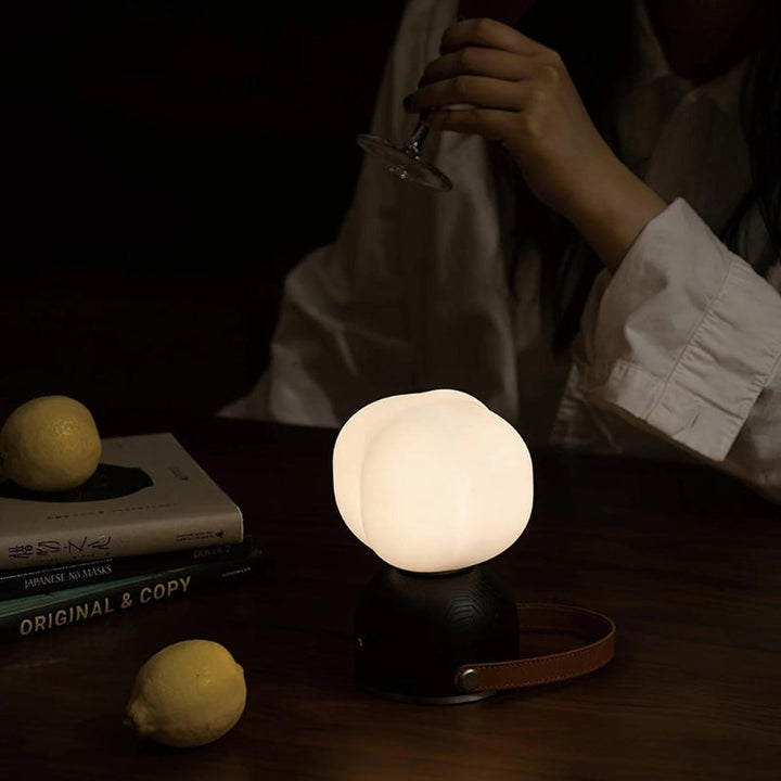 RIA Wood LED Portable Table Lamp