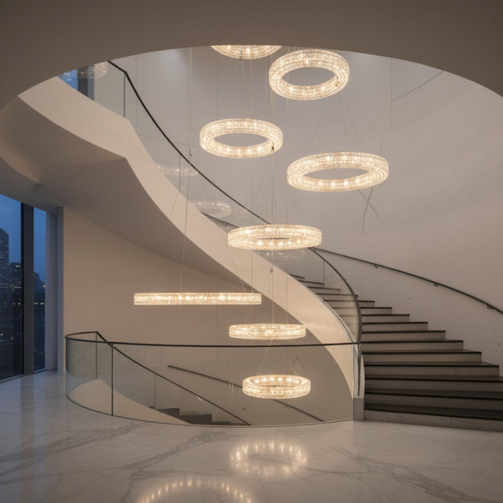 ROUD Modern Huge Crystal Chandelier
