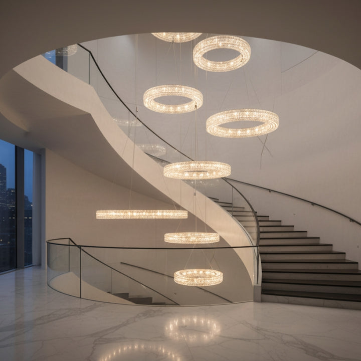 ROUD Modern Huge Crystal Chandelier