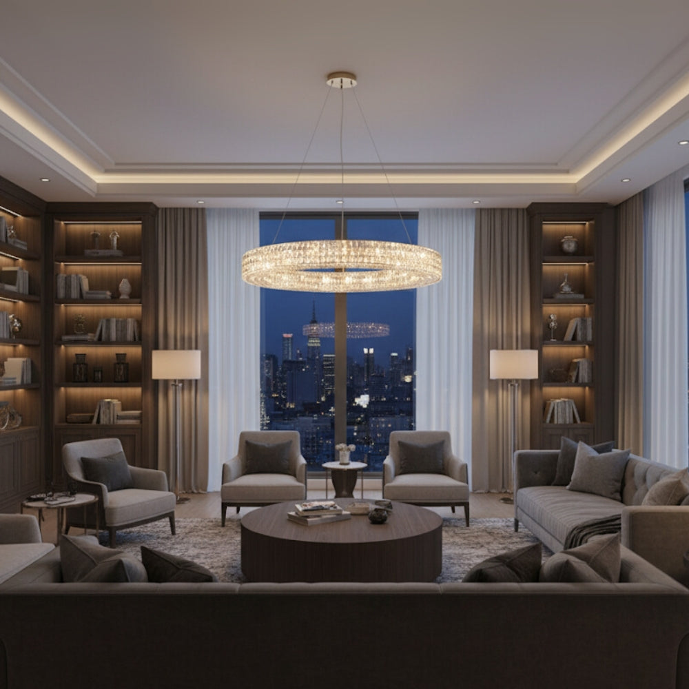 ROUD Modern Huge Crystal Chandelier
