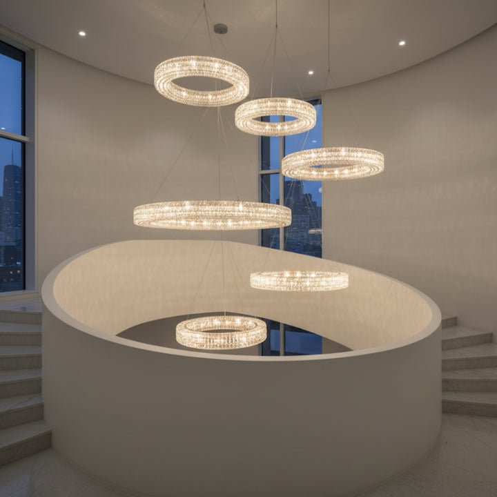ROUD Modern Huge Crystal Chandelier