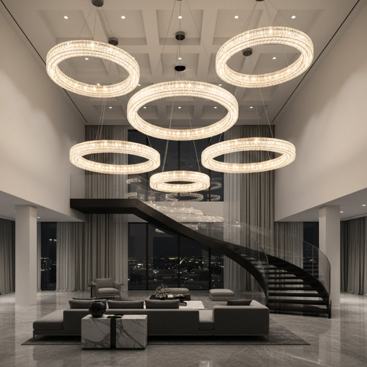 ROUD Modern Huge Crystal Chandelier
