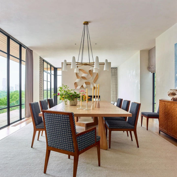 RYLEE Brass Glass Modern Luxury Lighting Chandelier