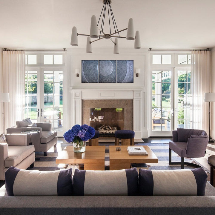 RYLEE Brass Glass Modern Luxury Lighting Chandelier