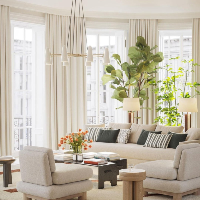 RYLEE Brass Glass Modern Luxury Lighting Chandelier