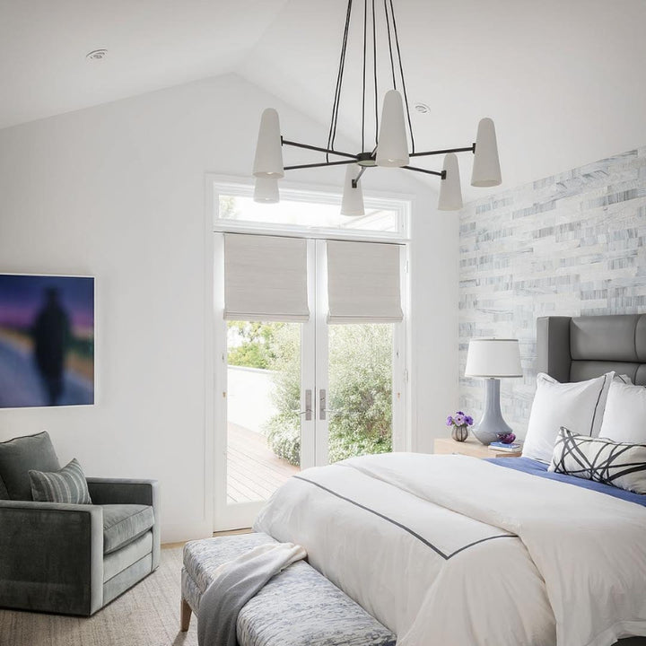 RYLEE Brass Glass Modern Luxury Lighting Chandelier