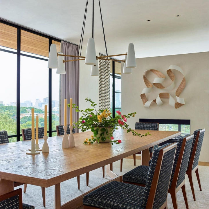 RYLEE Brass Glass Modern Luxury Lighting Chandelier