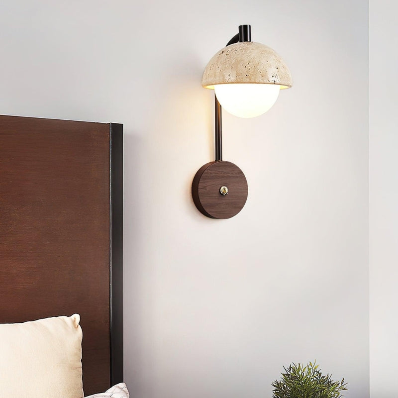 SCYLLA Wood Metal Bedroom Wall Lamp