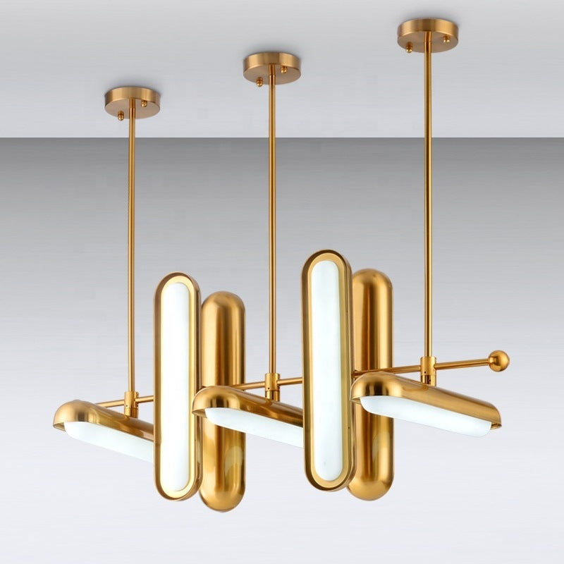 SHAKA Glass Modern Gold Chandelier