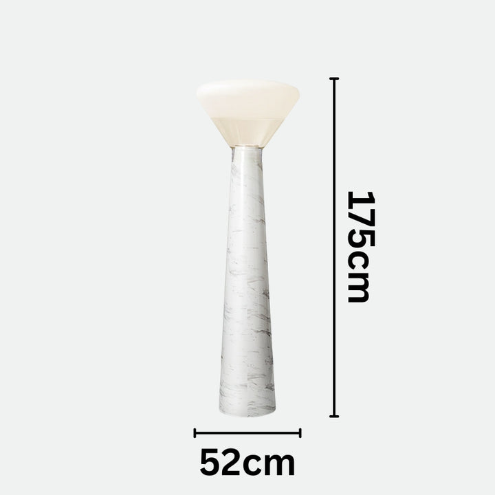 SIVIR Glass Large Living Room White Floor Lamp