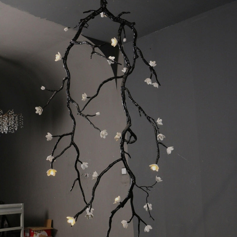 SIYA Large Sculptural Long Branch Flower Chandelier
