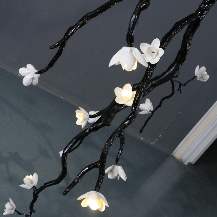 SIYA Large Sculptural Long Branch Flower Chandelier