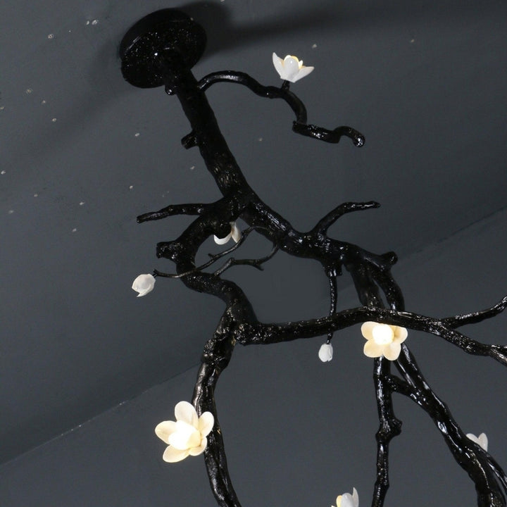 SIYA Large Sculptural Long Branch Flower Chandelier