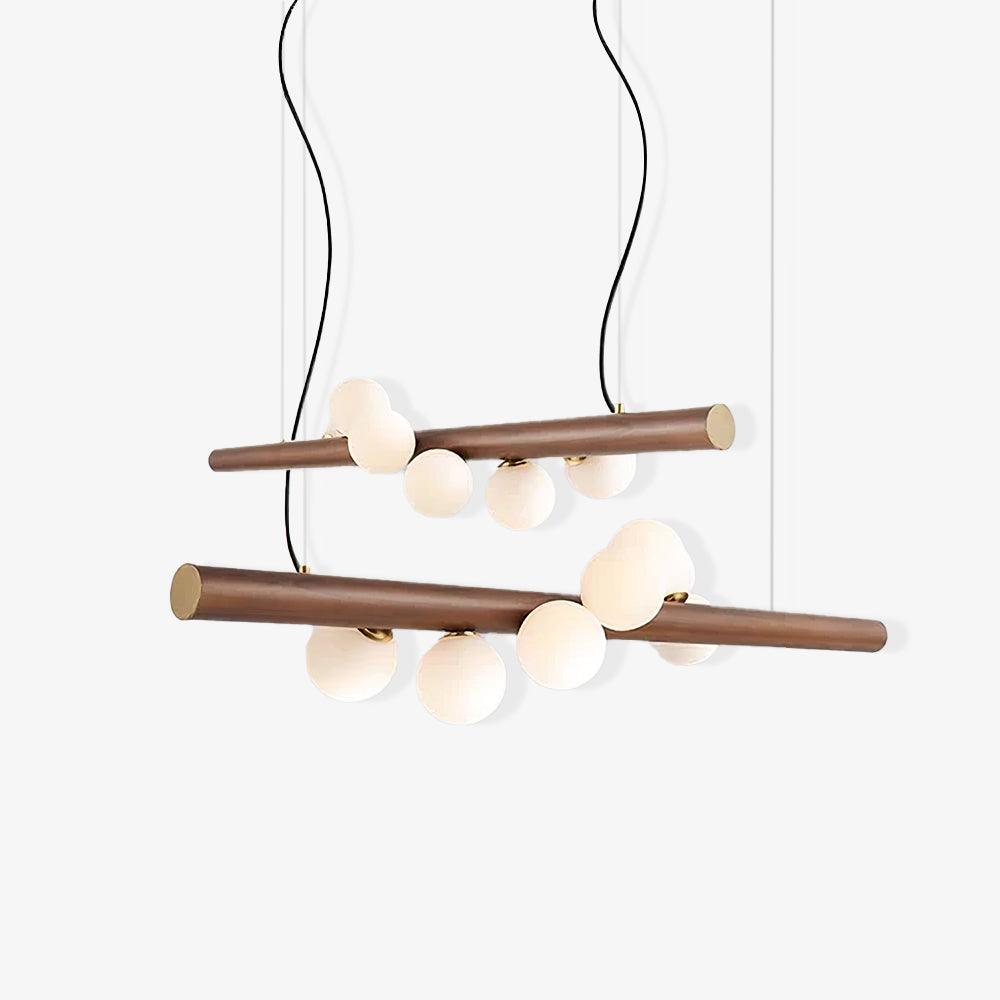 Scandi Wooden Linear Pendant Light