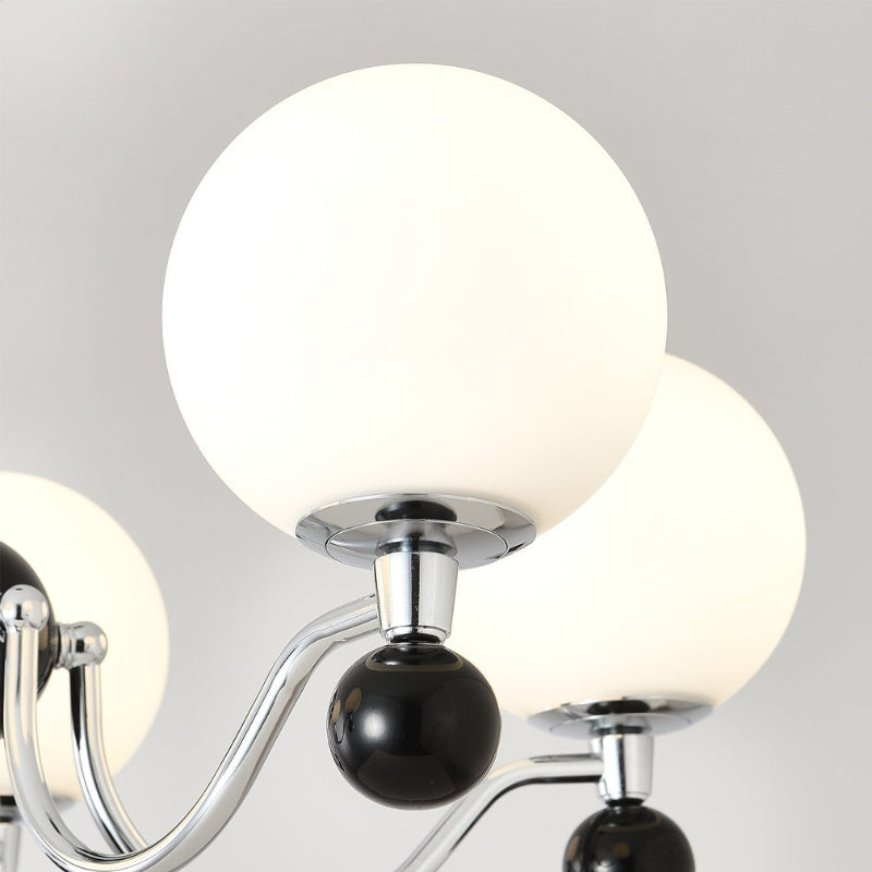THALIA Bold Chrome Glass Globe Chandelier Lighting
