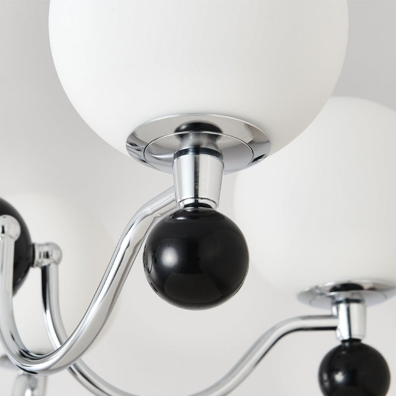 THALIA Bold Chrome Glass Globe Chandelier Lighting