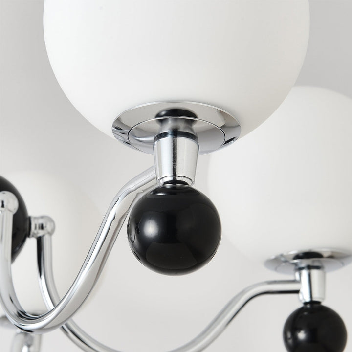 THALIA Bold Chrome Glass Globe Chandelier Lighting
