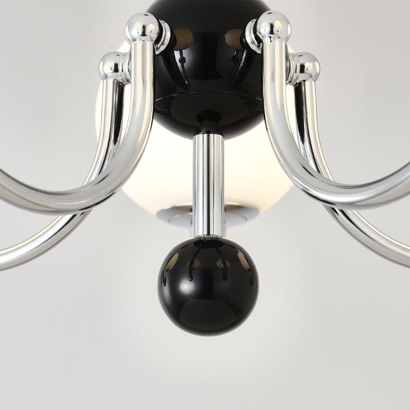 THALIA Bold Chrome Glass Globe Chandelier Lighting