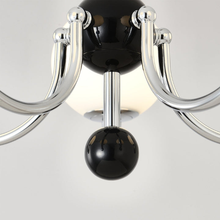 THALIA Bold Chrome Glass Globe Chandelier Lighting