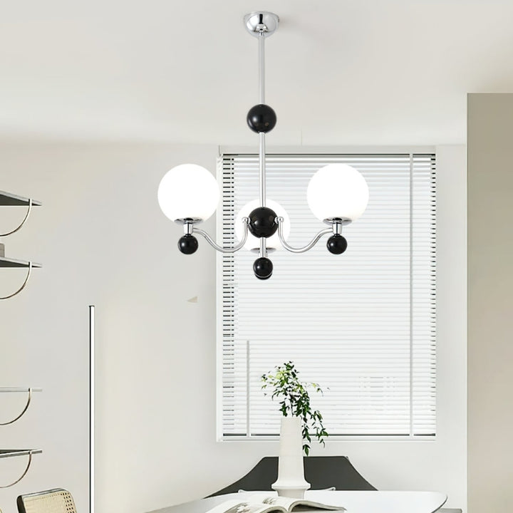 THALIA Bold Chrome Glass Globe Chandelier Lighting